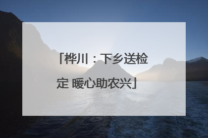 桦川：下乡送检定 暖心助农兴