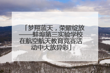 梦翔蓝天，荣耀绽放——蚌埠第三实验学校在航空航天教育竞赛活动中大放异彩