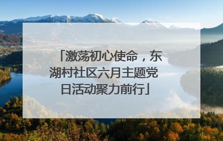 激荡初心使命，东湖村社区六月主题党日活动聚力前行