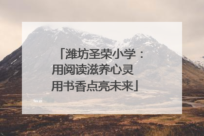 潍坊圣荣小学：用阅读滋养心灵 用书香点亮未来