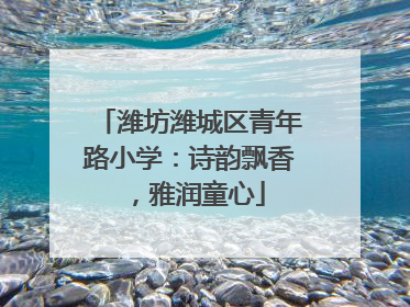 潍坊潍城区青年路小学：诗韵飘香，雅润童心