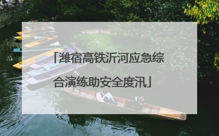 潍宿高铁沂河应急综合演练助安全度汛