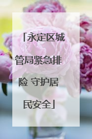 永定区城管局紧急排险 守护居民安全