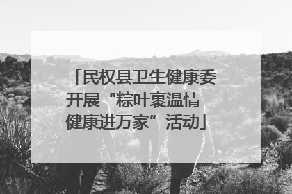 民权县卫生健康委开展“粽叶裹温情 健康进万家”活动