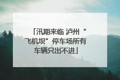 汛期来临 泸州“飞机坝”停车场所有车辆只出不进