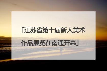 江苏省第十届新人美术作品展览在南通开幕