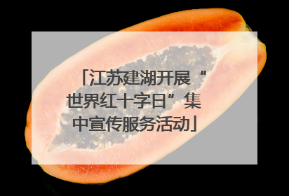江苏建湖开展“世界红十字日”集中宣传服务活动