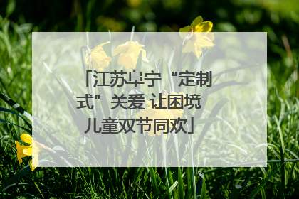 江苏阜宁“定制式”关爱 让困境儿童双节同欢