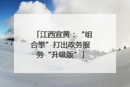 江西宜黄：“组合拳”打出政务服务“升级版”