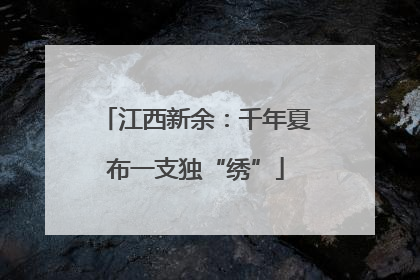 江西新余：千年夏布一支独“绣”