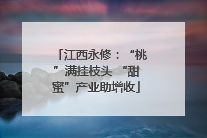 江西永修：“桃”满挂枝头 “甜蜜”产业助增收