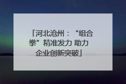 河北沧州：“组合拳”精准发力 助力企业创新突破