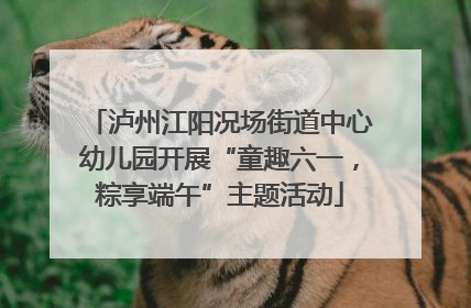 泸州江阳况场街道中心幼儿园开展“童趣六一，粽享端午”主题活动