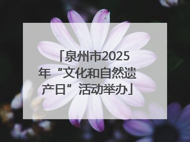 泉州市2025年“文化和自然遗产日”活动举办