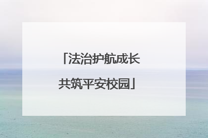 法治护航成长 共筑平安校园
