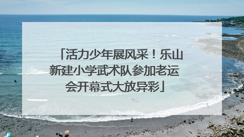 活力少年展风采！乐山新建小学武术队参加老运会开幕式大放异彩