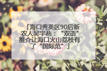 海口秀英区90后新农人吴宇燕：“双语”推介让海口火山荔枝有了“国际范”