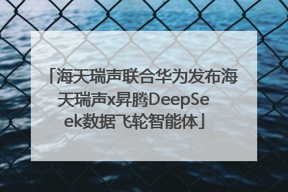 海天瑞声联合华为发布海天瑞声x昇腾DeepSeek数据飞轮智能体