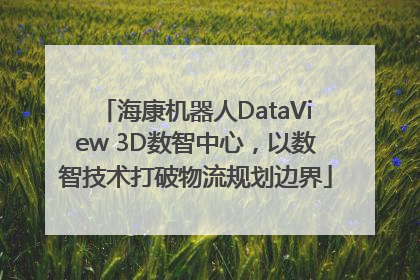 海康机器人DataView 3D数智中心，以数智技术打破物流规划边界