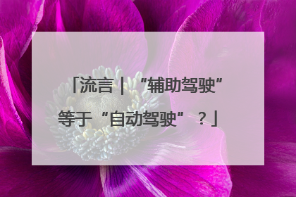 流言｜“辅助驾驶”等于“自动驾驶”？