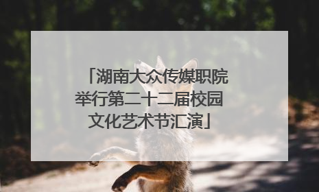 湖南大众传媒职院举行第二十二届校园文化艺术节汇演