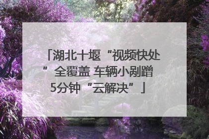 湖北十堰“视频快处”全覆盖 车辆小剐蹭5分钟“云解决”