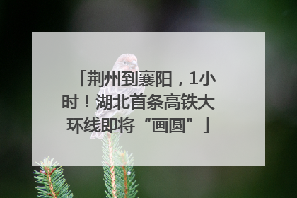 荆州到襄阳，1小时！湖北首条高铁大环线即将“画圆”