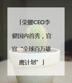 荣耀CEO李健国内首秀，官宣“全球百万雄鹰计划”