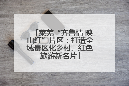 莱芜“齐鲁情 映山红”片区：打造全域景区化乡村、红色旅游新名片