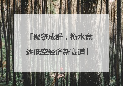 聚链成群，衡水竞逐低空经济新赛道