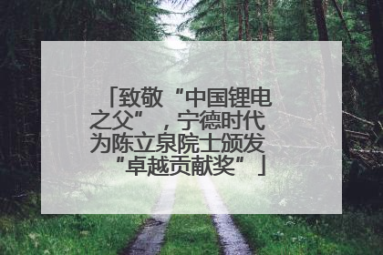致敬“中国锂电之父”，宁德时代为陈立泉院士颁发“卓越贡献奖”