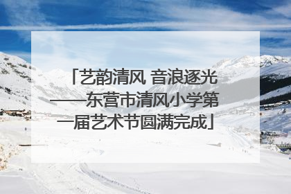 艺韵清风 音浪逐光——东营市清风小学第一届艺术节圆满完成