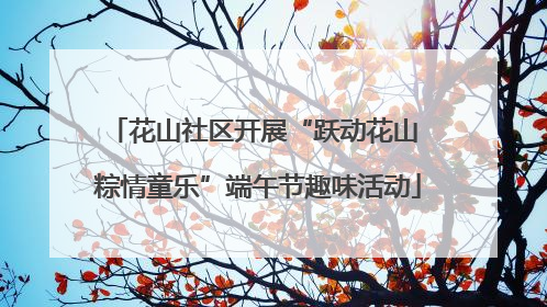 花山社区开展“跃动花山 粽情童乐”端午节趣味活动