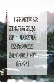 花溪区党武街道武装部：联防联控保净空 凝心聚力护航空