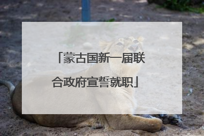 蒙古国新一届联合政府宣誓就职