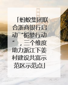 蚂蚁集团联合浙商银行启动“栀梦行动”，三个维度助力浙江下姜村建设共富示范区示范点