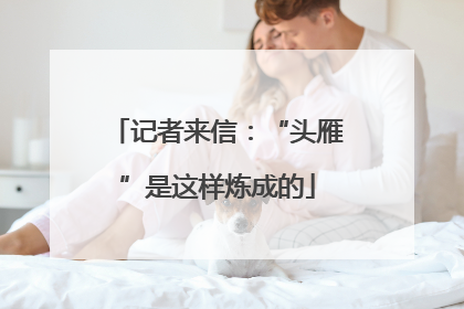 记者来信：“头雁”是这样炼成的