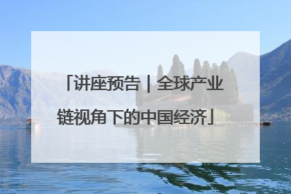 讲座预告｜全球产业链视角下的中国经济