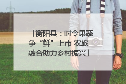 衡阳县：时令果蔬争“鲜”上市 农旅融合助力乡村振兴
