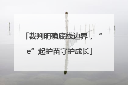 裁判明确底线边界，“e”起护苗守护成长