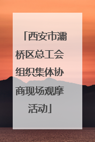 西安市灞桥区总工会组织集体协商现场观摩活动