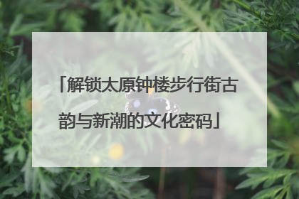 解锁太原钟楼步行街古韵与新潮的文化密码