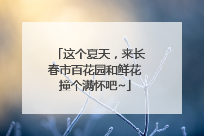 这个夏天，来长春市百花园和鲜花撞个满怀吧~