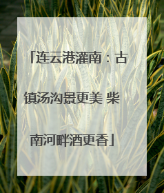 连云港灌南：古镇汤沟景更美 柴南河畔酒更香