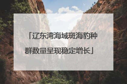 辽东湾海域斑海豹种群数量呈现稳定增长