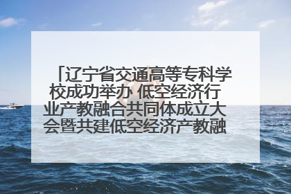 辽宁省交通高等专科学校成功举办 低空经济行业产教融合共同体成立大会暨共建低空经济产教融合新生态论坛