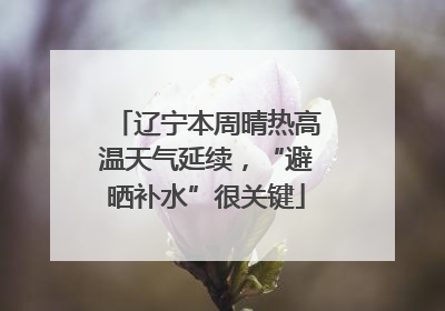 辽宁本周晴热高温天气延续，“避晒补水”很关键