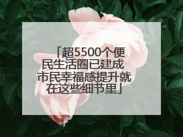 超5500个便民生活圈已建成 市民幸福感提升就在这些细节里