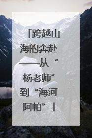 跨越山海的奔赴——从“杨老师”到“海河阿帕”
