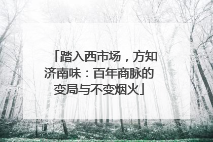 踏入西市场，方知济南味：百年商脉的变局与不变烟火